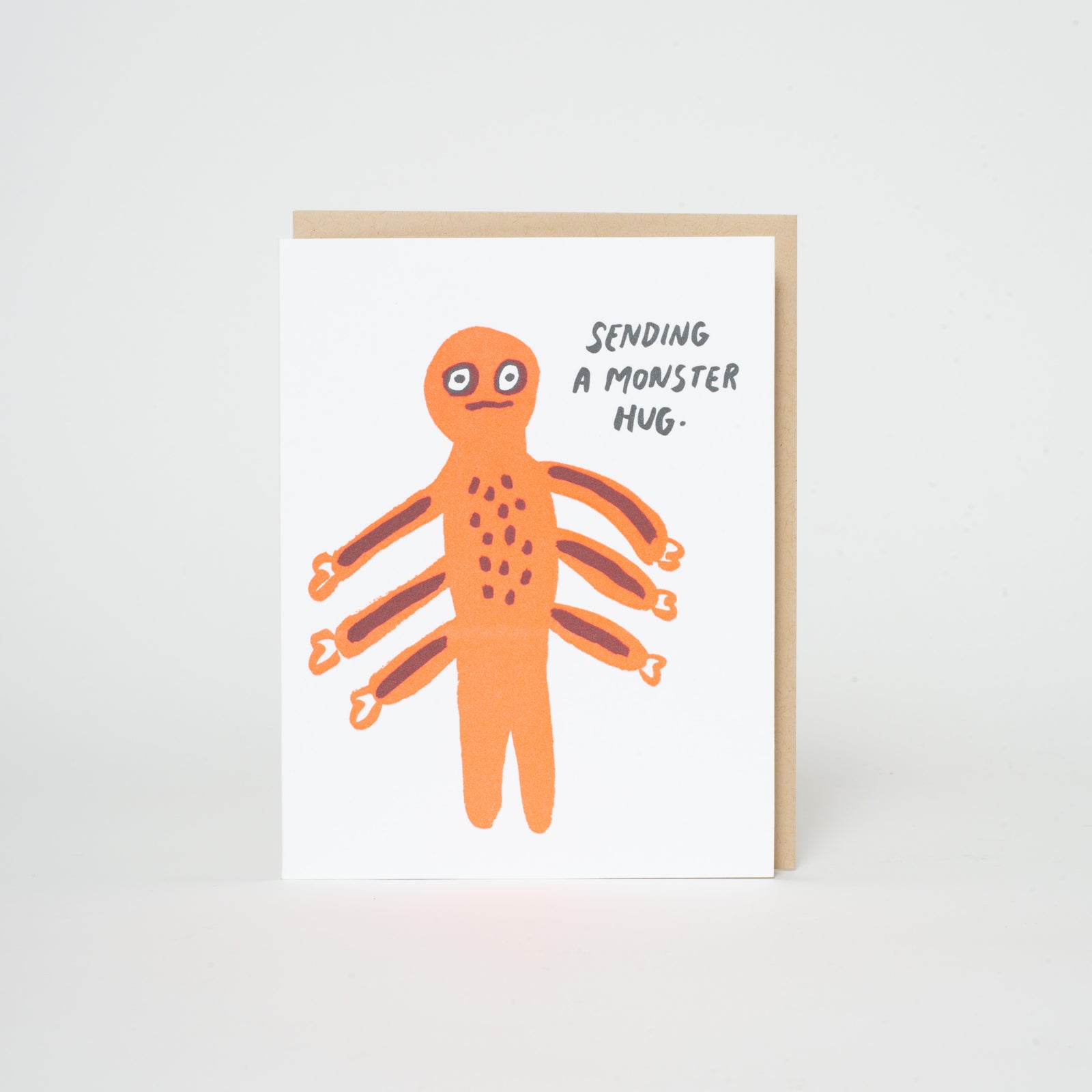 Monster Hug Sympathy Letterpress Greeting Card