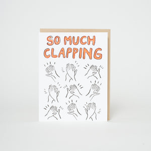 Clapping Congratulations Letterpress Greeting Card