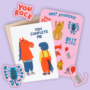 Complete Me Horse Card & Sticker Sheet Set