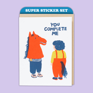 Complete Me Horse Card & Sticker Sheet Set