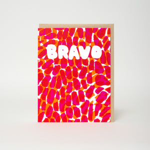 Confetti Bravo Congratulations Letterpress Greeting Card