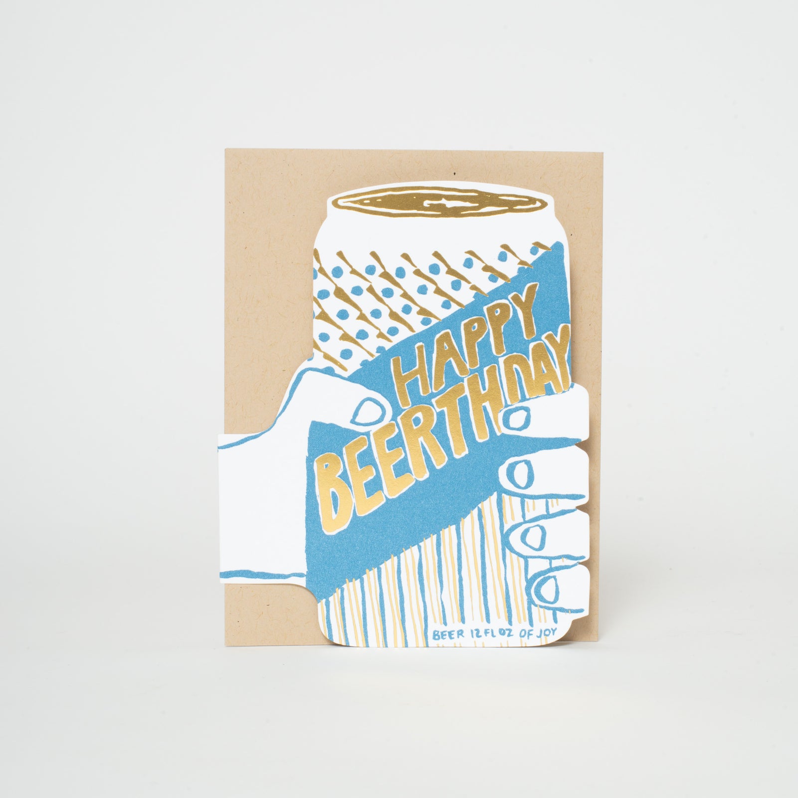 Happy Birthday Beer Letterpress Greeting Card