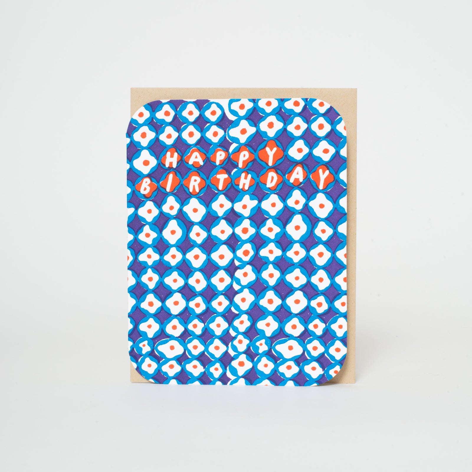 Clover Pattern Birthday Letterpress Greeting Card