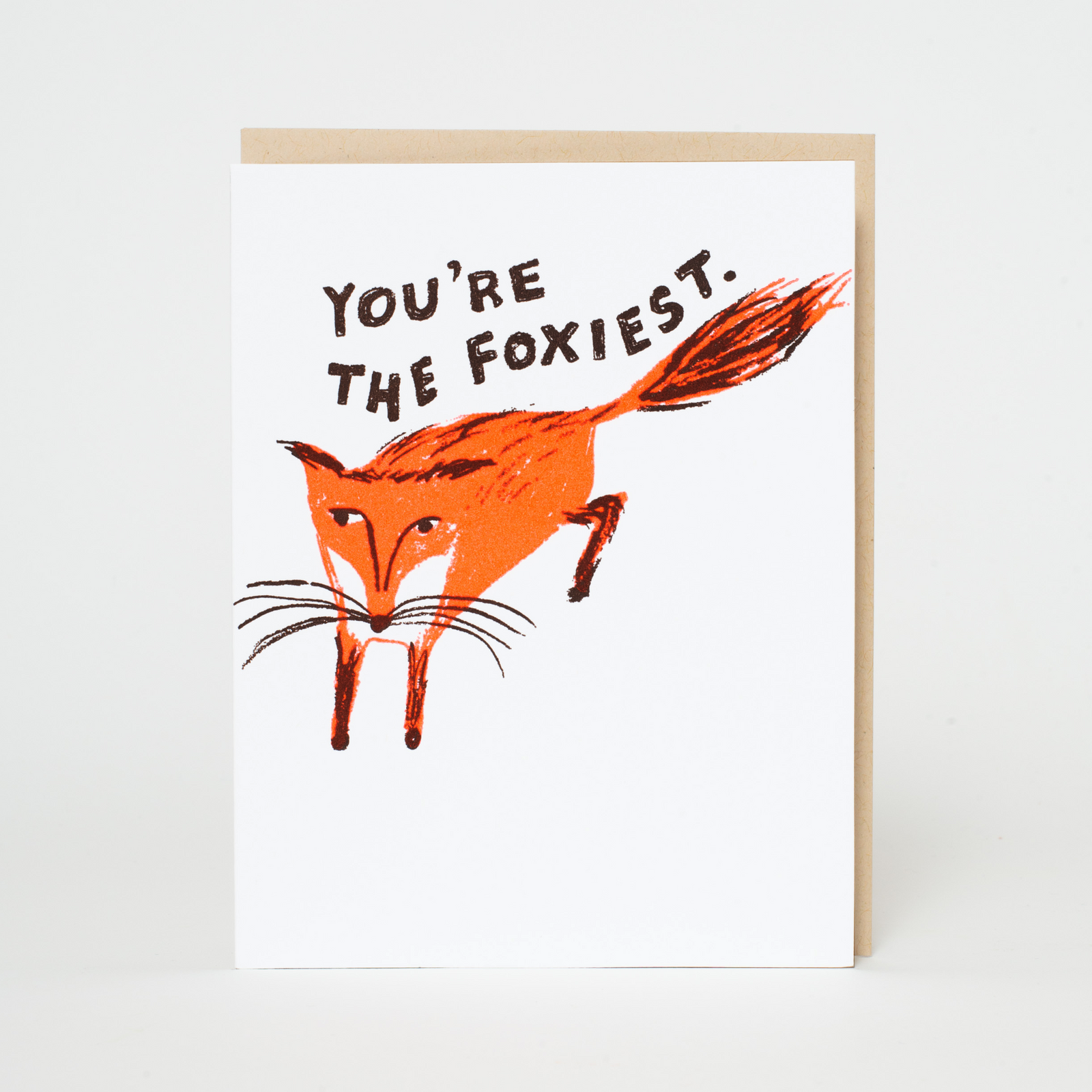 You're The Foxiest Love Letterpress Greeting Card