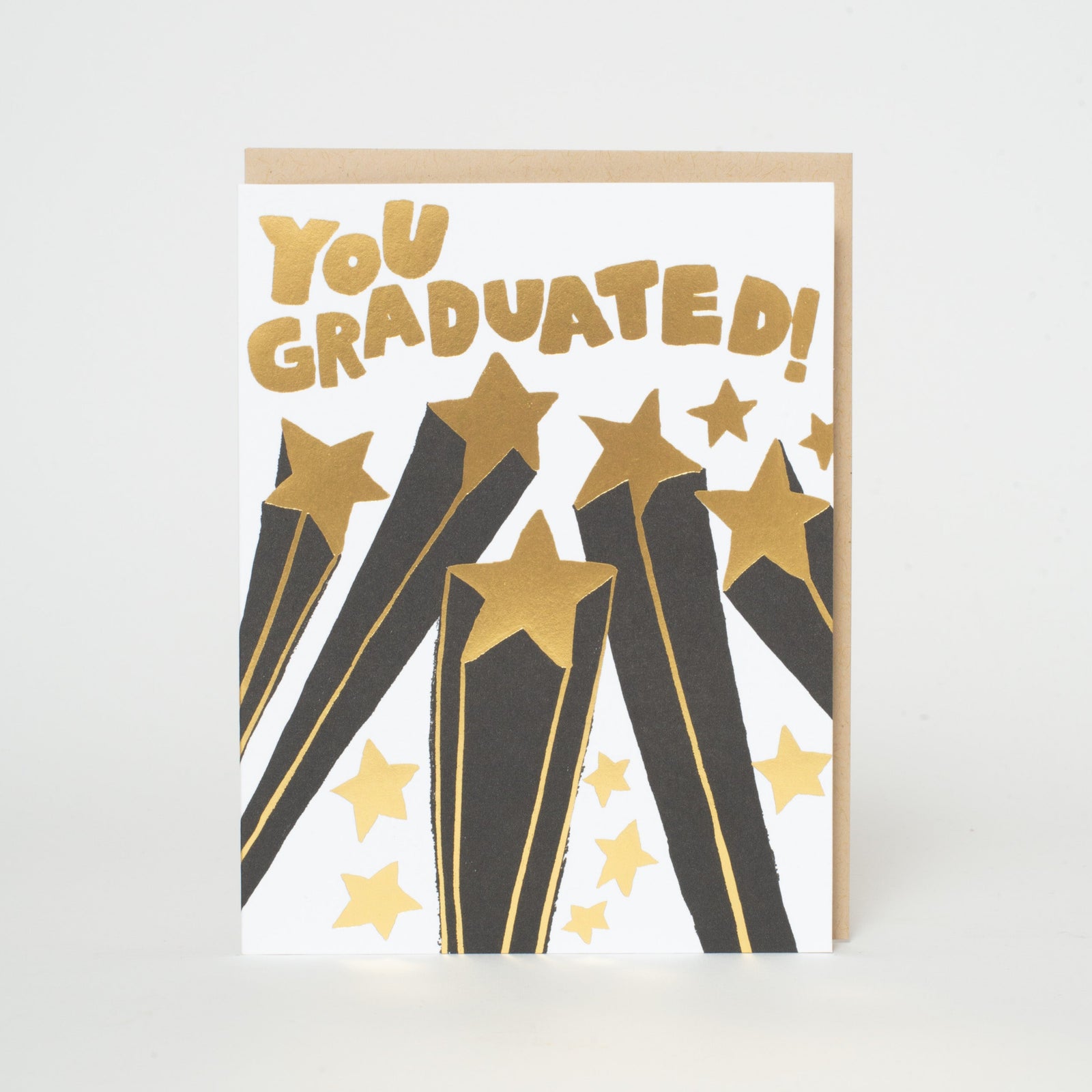 Stars Congrats Graduation Letterpress Greeting Card