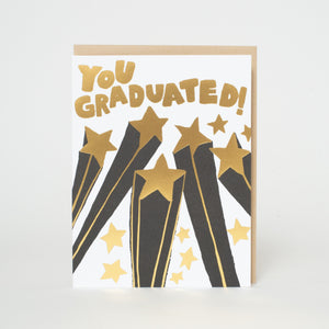 Stars Congrats Graduation Letterpress Greeting Card