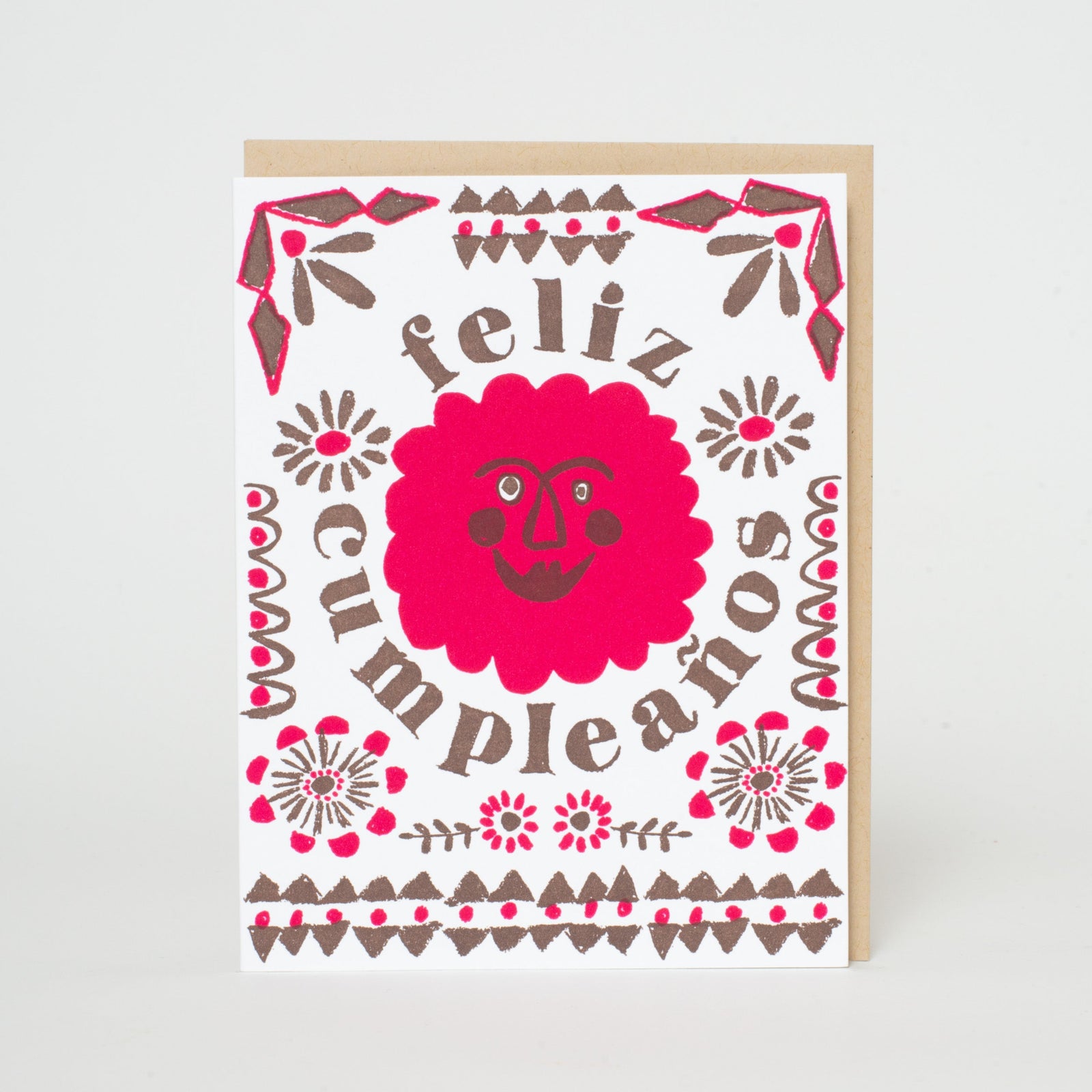 Feliz Cumpleaños Birthday Letterpress Greeting Card