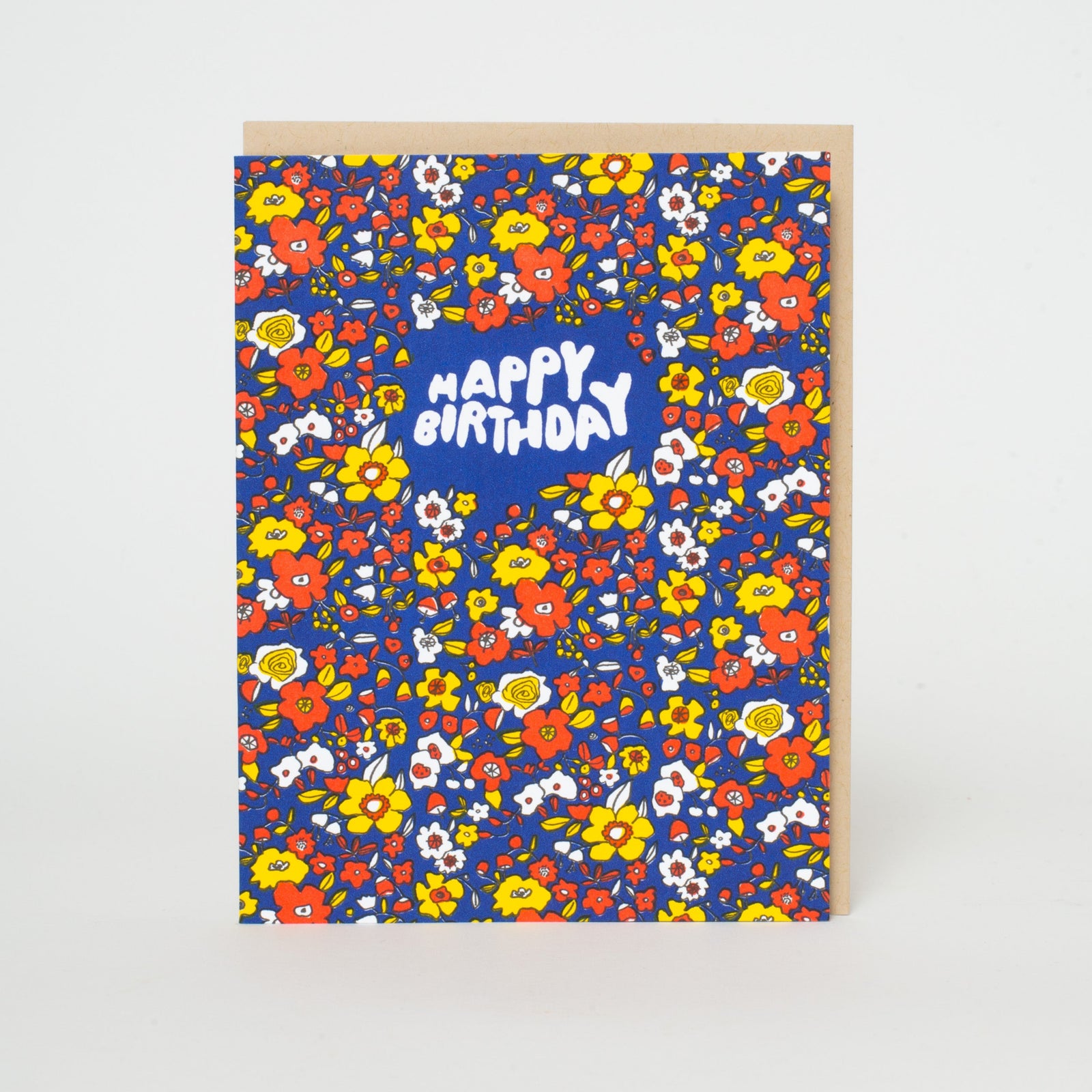 Calico Birthday Letterpress Greeting Card