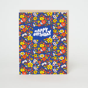 Calico Birthday Letterpress Greeting Card