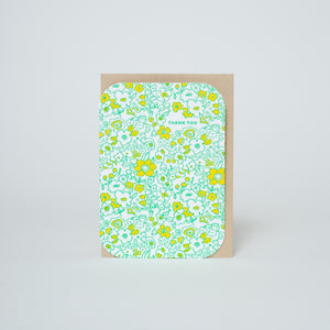 Calico Thank You Letterpress Greeting Card