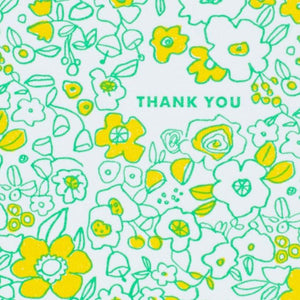 Calico Thank You Letterpress Greeting Card
