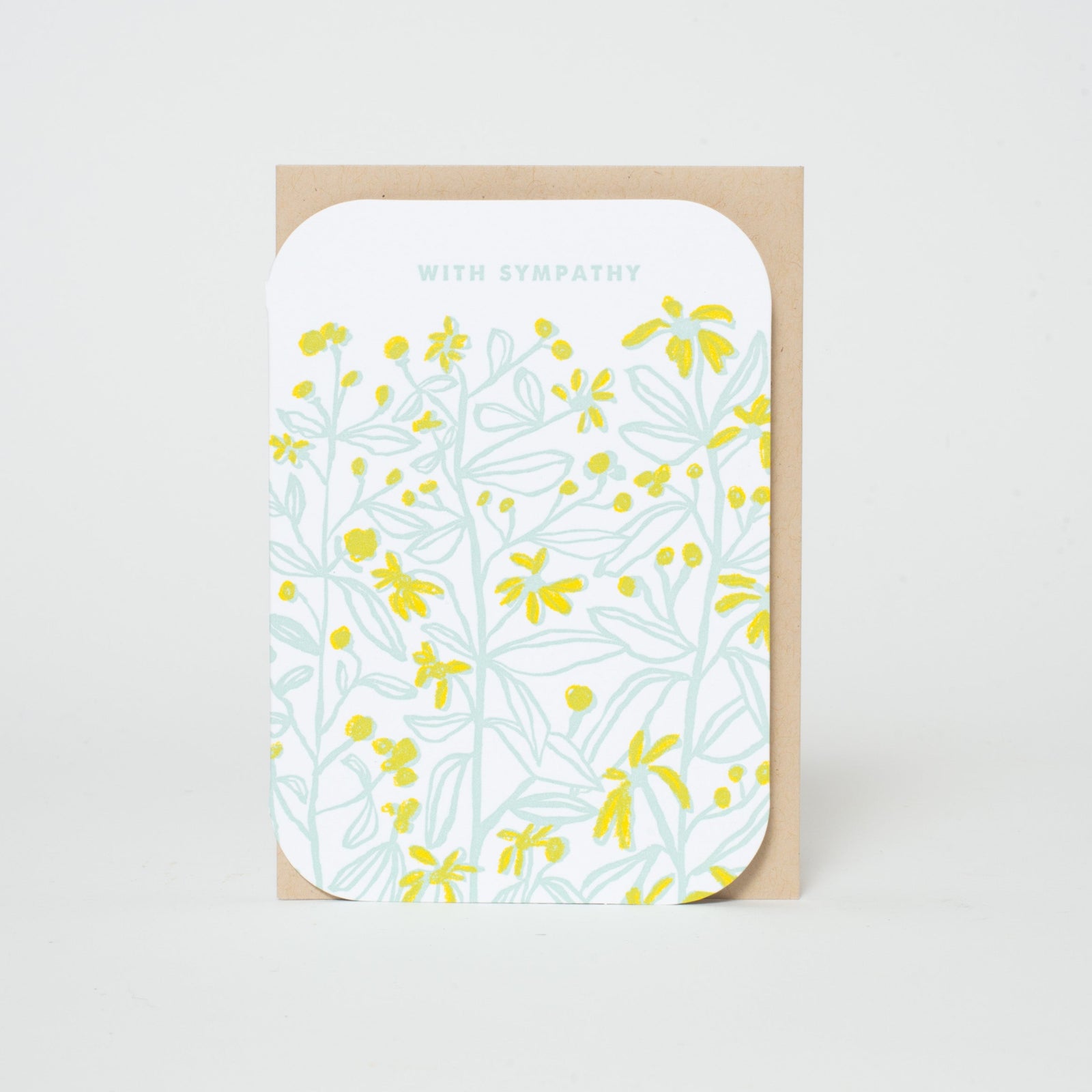With Sympathy Letterpress Greeting Card