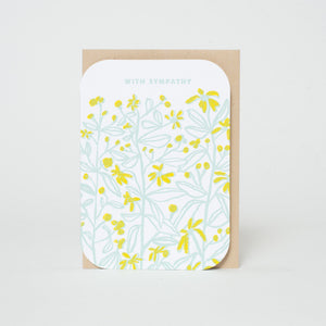 With Sympathy Letterpress Greeting Card