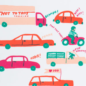 Awooga Cars Funny Love Letterpress Greeting Card
