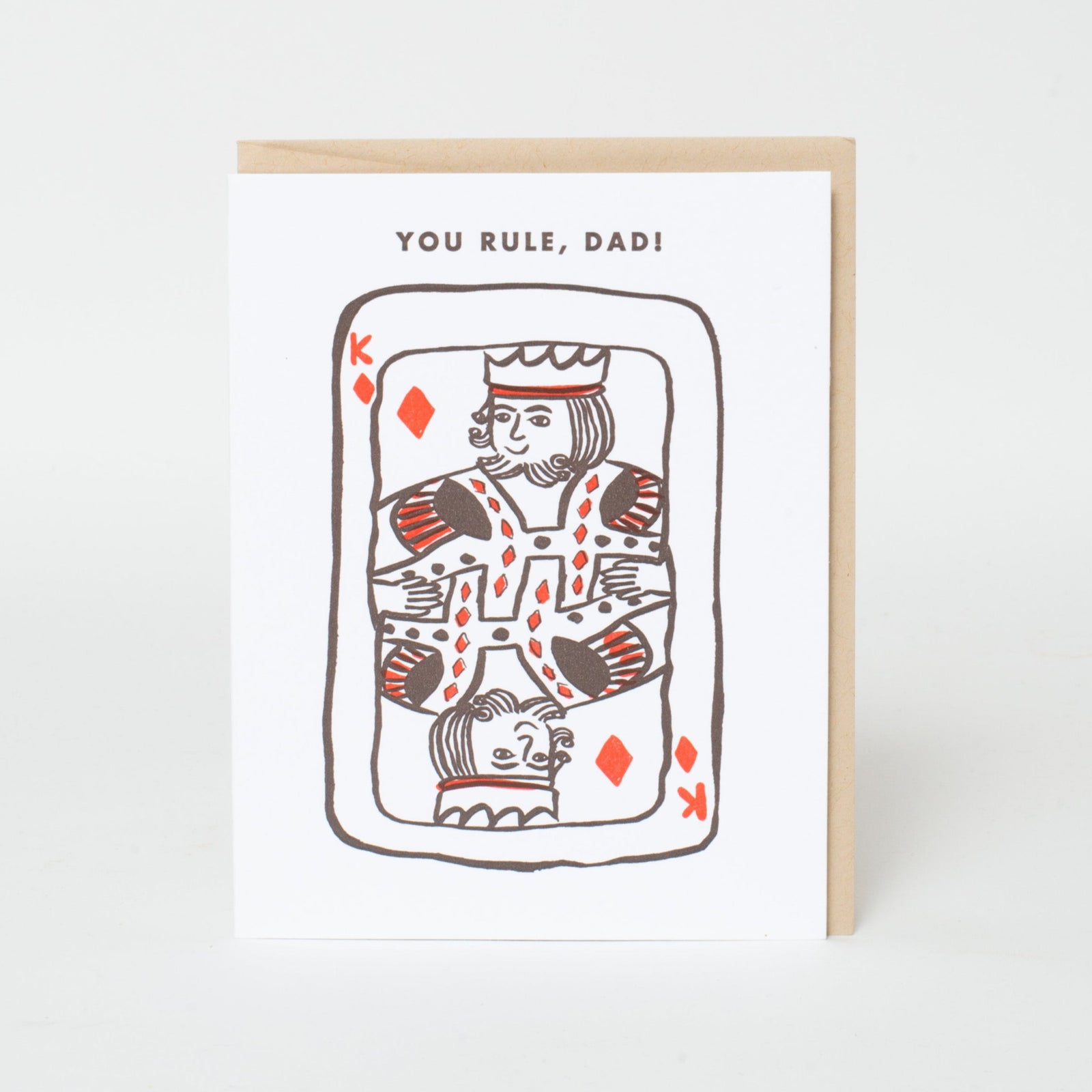 You Rule Dad Father's Day Playing Card Letterpress Greeting Card