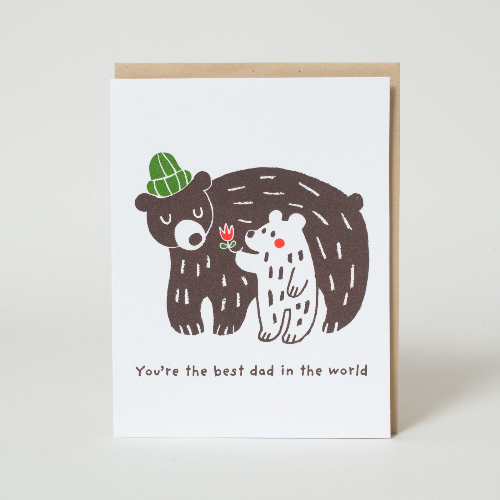 Father's Day Bears Letterpress Greeting Card