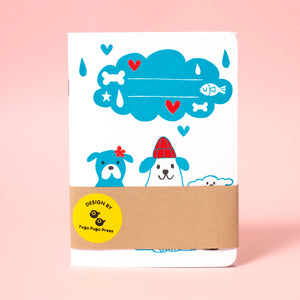 B6 Softcover Blank Notebook 2-Pack (Dog Squad & Bear Bunny)