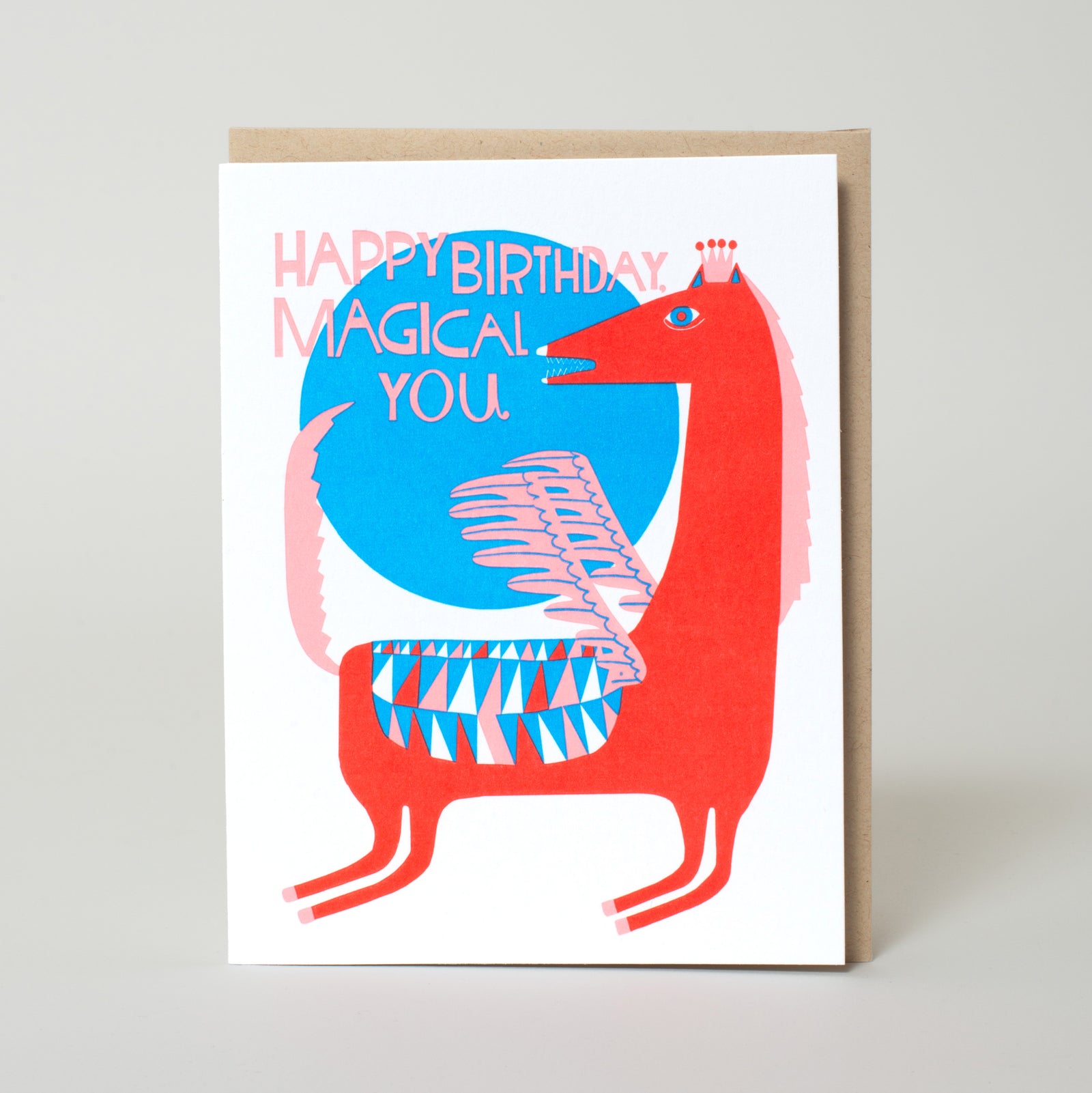 Magical Birthday Horse Letterpress Greeting Card