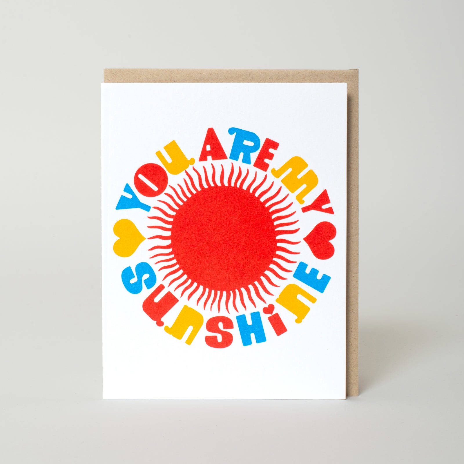 You Are My Sunshine Letterpress Greeting Card