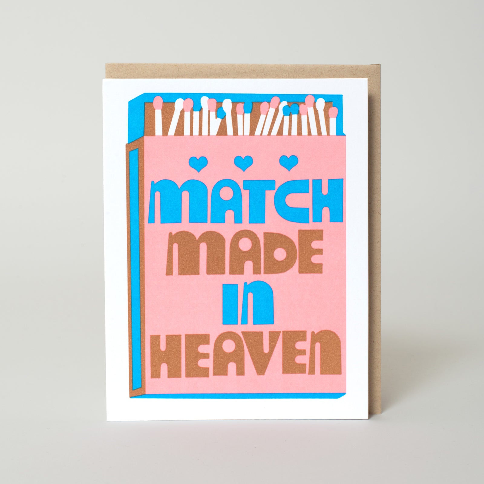 Match Made in Heaven Letterpress Greeting Card