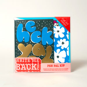 Heck Yeah + Flower Write Me Back! Pen Pal Kit