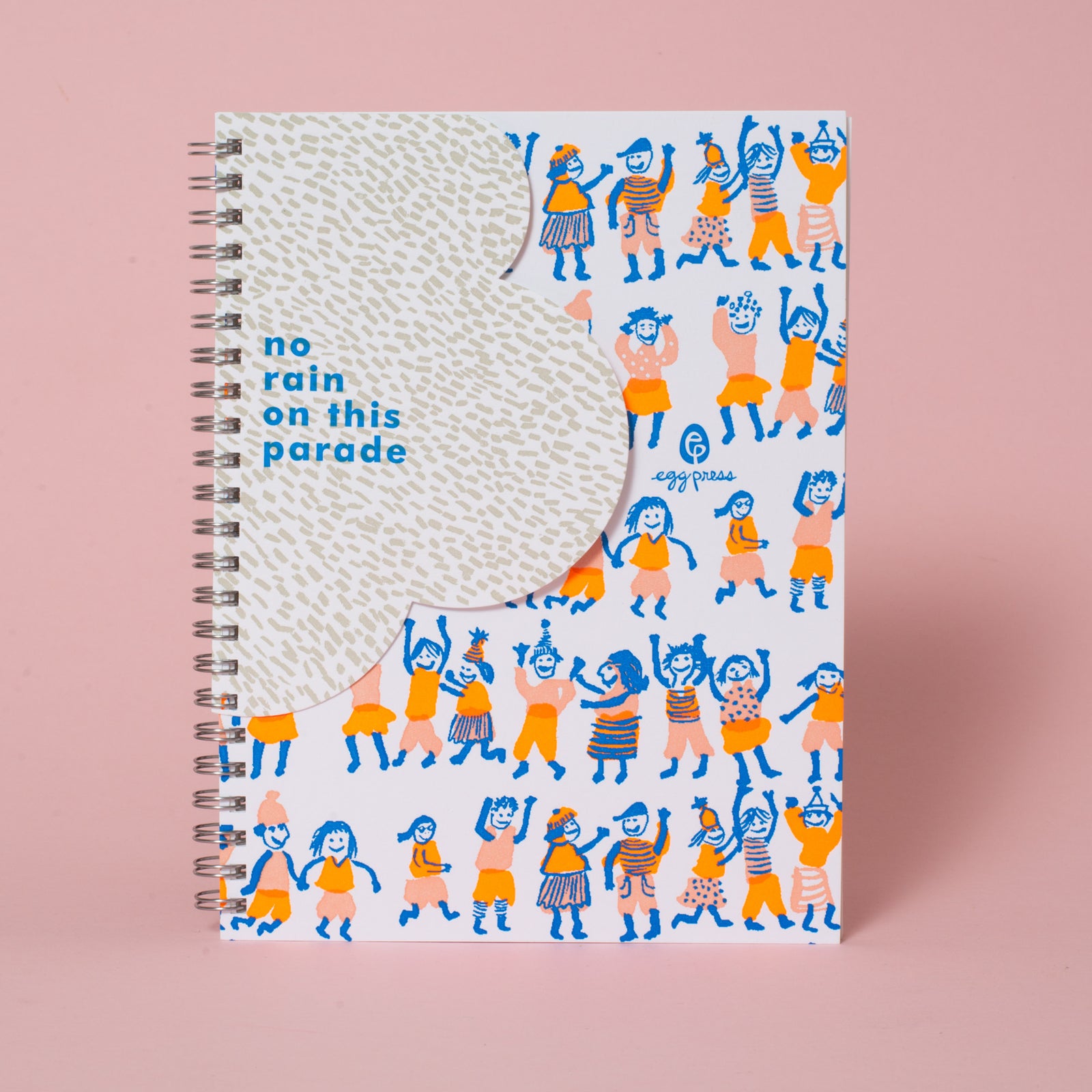 Rainy Day Parade 6 x 8" Spiral Blank Notebook